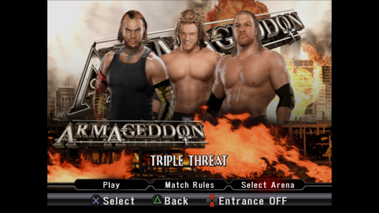 Jeff Hardy vs Edge vs Triple H – Armageddon Triple Threat | SVR 2009 Gameplay
