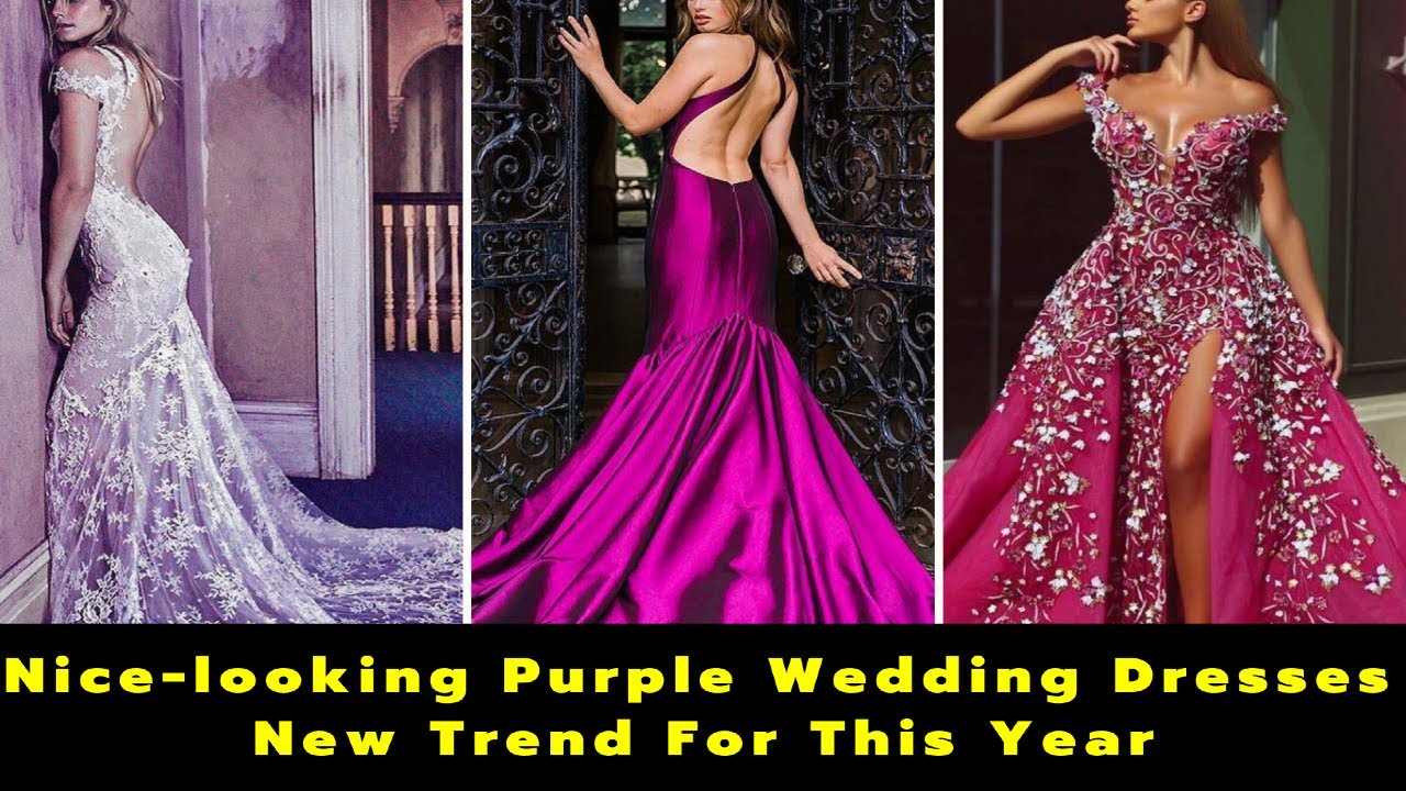 18 Purple Wedding Dresses | Dark Purple Bridal Dresses | Purple Accent Wedding Dress