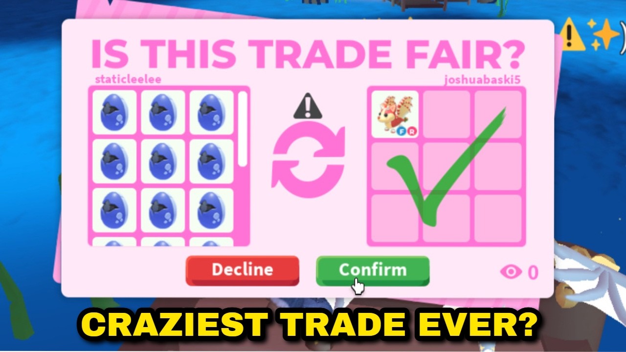 THE WILDEST TRADE IVE EVER GOTTEN IN ADOPT ME (adopt me)