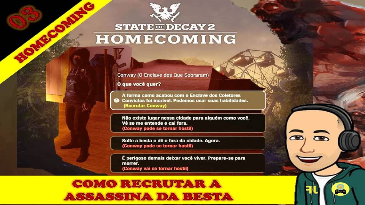 State of Decay 2 - Como recrutar a assassina da besta - Homecoming Letal