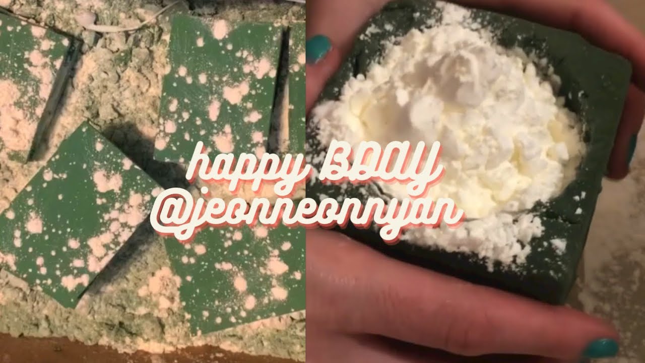 BDAY EDIT | Cornstarch Covered Floral Foam  for  @jeonneonnyan (edited) ASMR