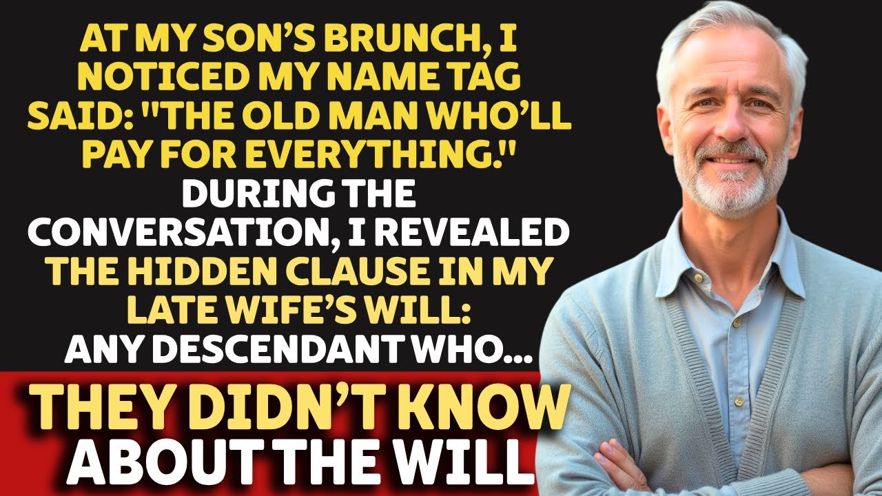 At my son’s brunch, I revealed the hidden CLAUSE in my late wife’s WILL: they didn’t know...