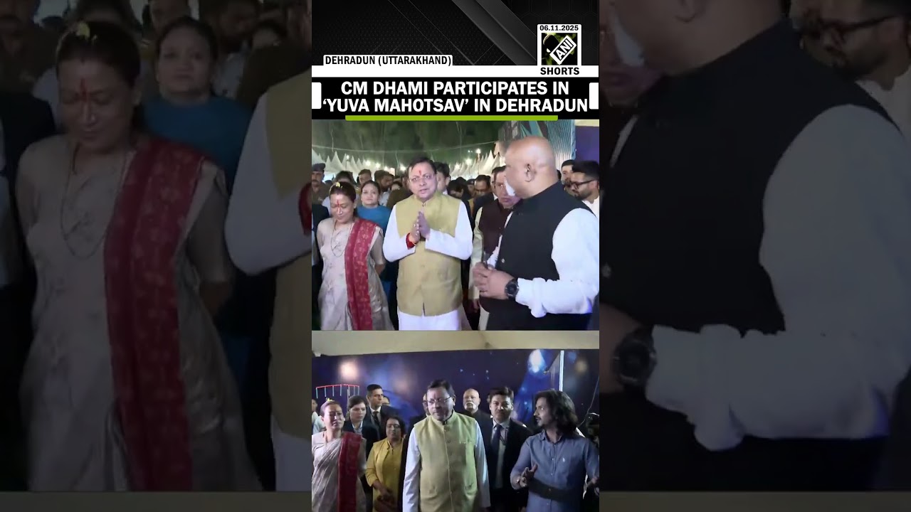 Uttarakhand CM Pushkar Singh Dhami participates in state-level &lsquo;Yuva Mahotsav&rsquo; in Dehradun