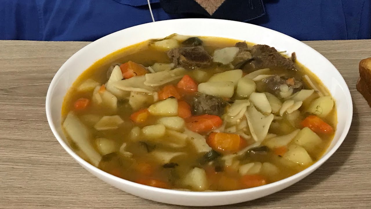 Mukbang Asmr - sopa de carne com legumes deliciosa Mukbang Brasil