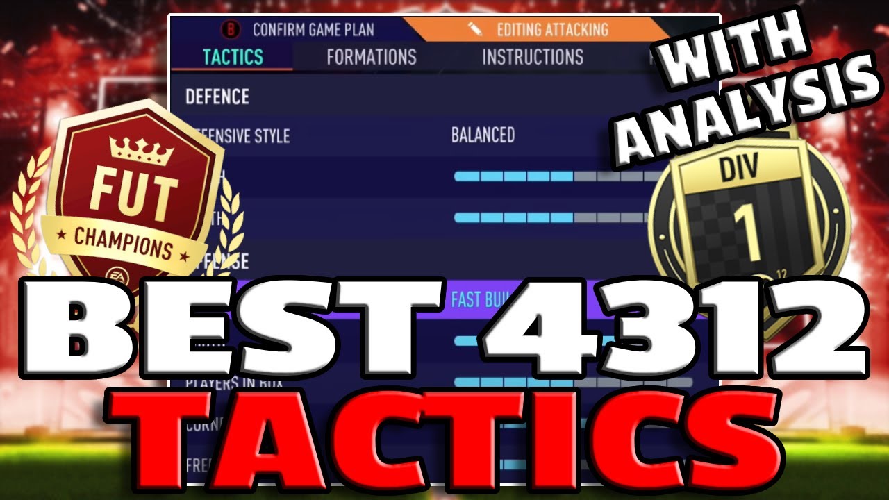 FIFA 21 4312 FINAL END GAME CUSTOM TACTICS * PLAYER INSTRUCTIONS IN SEPTEMBER!! | FUT 21