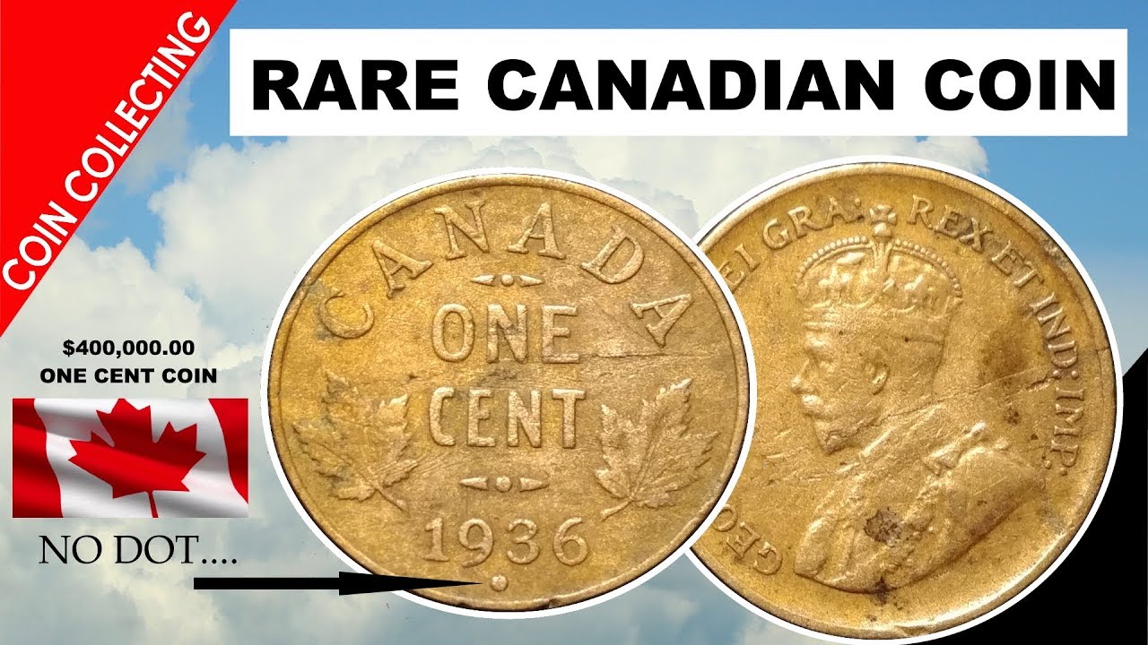 1936 Canada 1 Cent Coin Rare Canadian Coin -  Not the Dot but still -