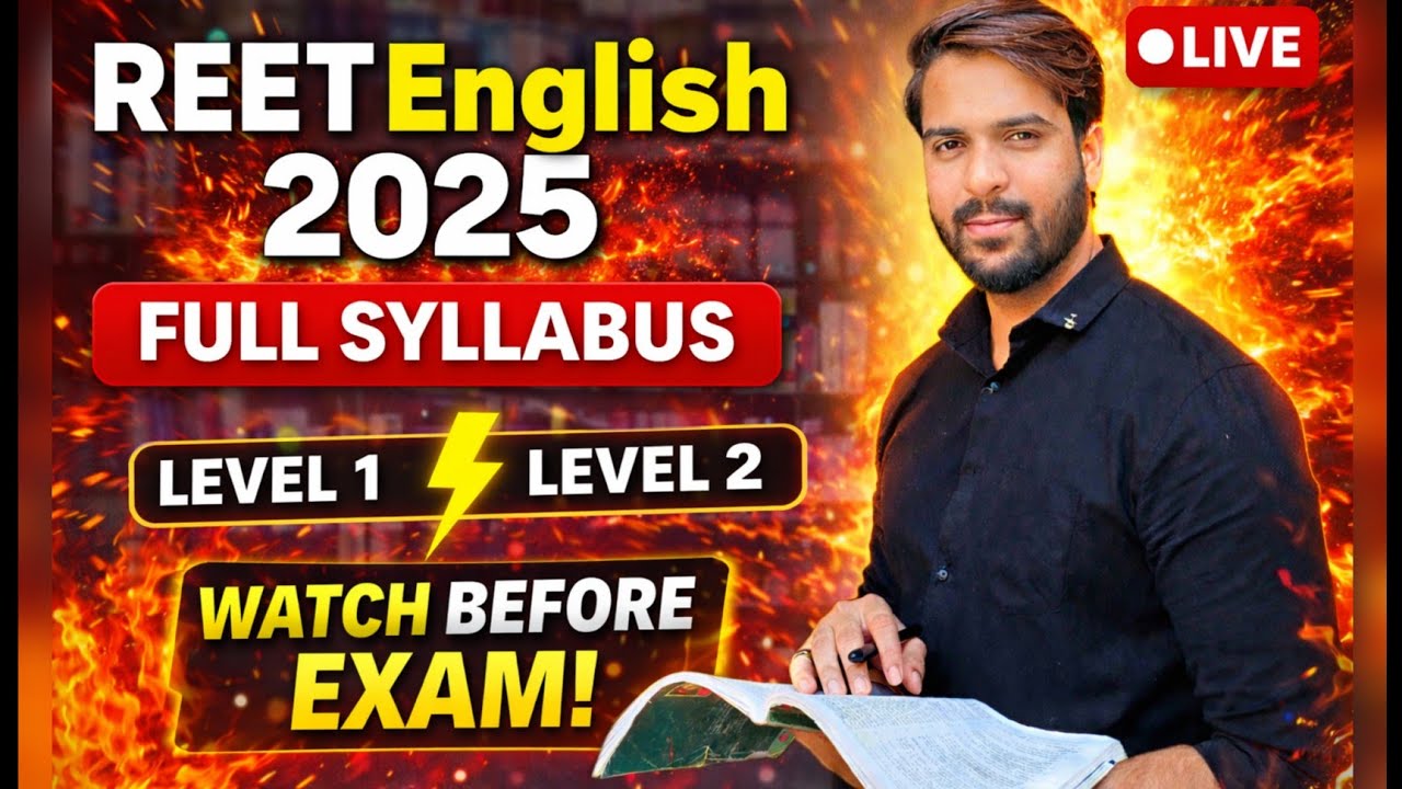 3RS GRADE 2025 ENGLISH MARATHON 🔥 | COMPLETE SYLLABUS | L1 & L2 | REET MAINS