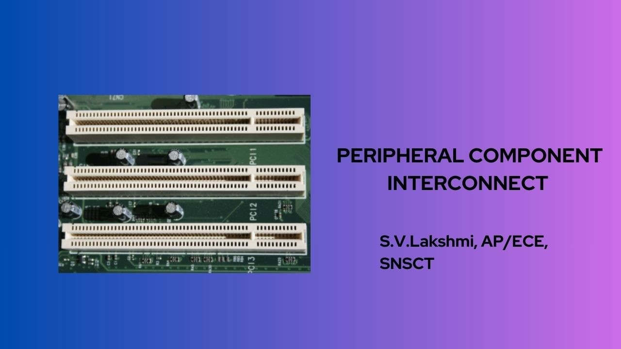 PCI | EMBEDDED SYSTEMS AND IoT | SNS INSTITUTIONS