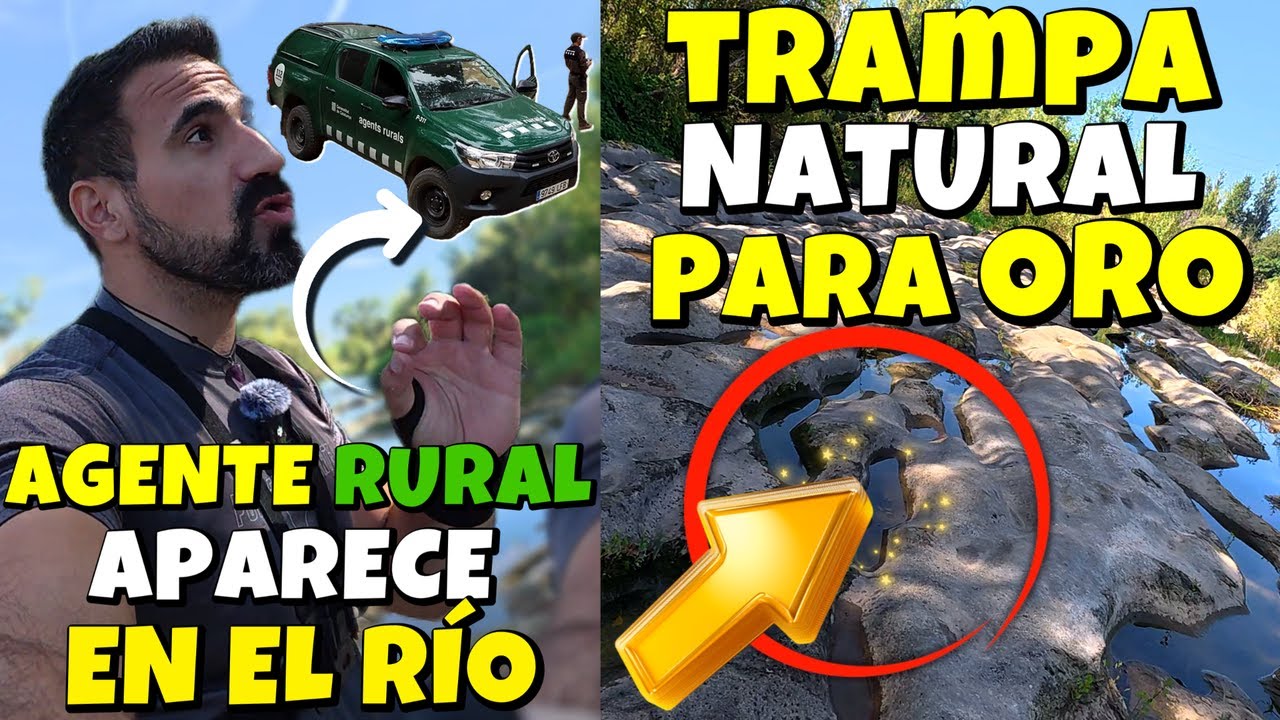 Buscando ORO en trampas de lecho de roca… hasta que aparece un agente rural 💧⛏️