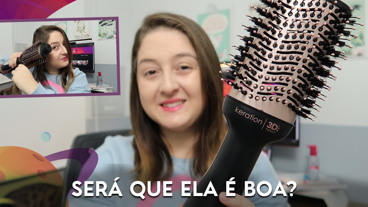 TESTEI A ESCOVA SECADORA GAMA KERATION 3D: SERÁ QUE É BOA?