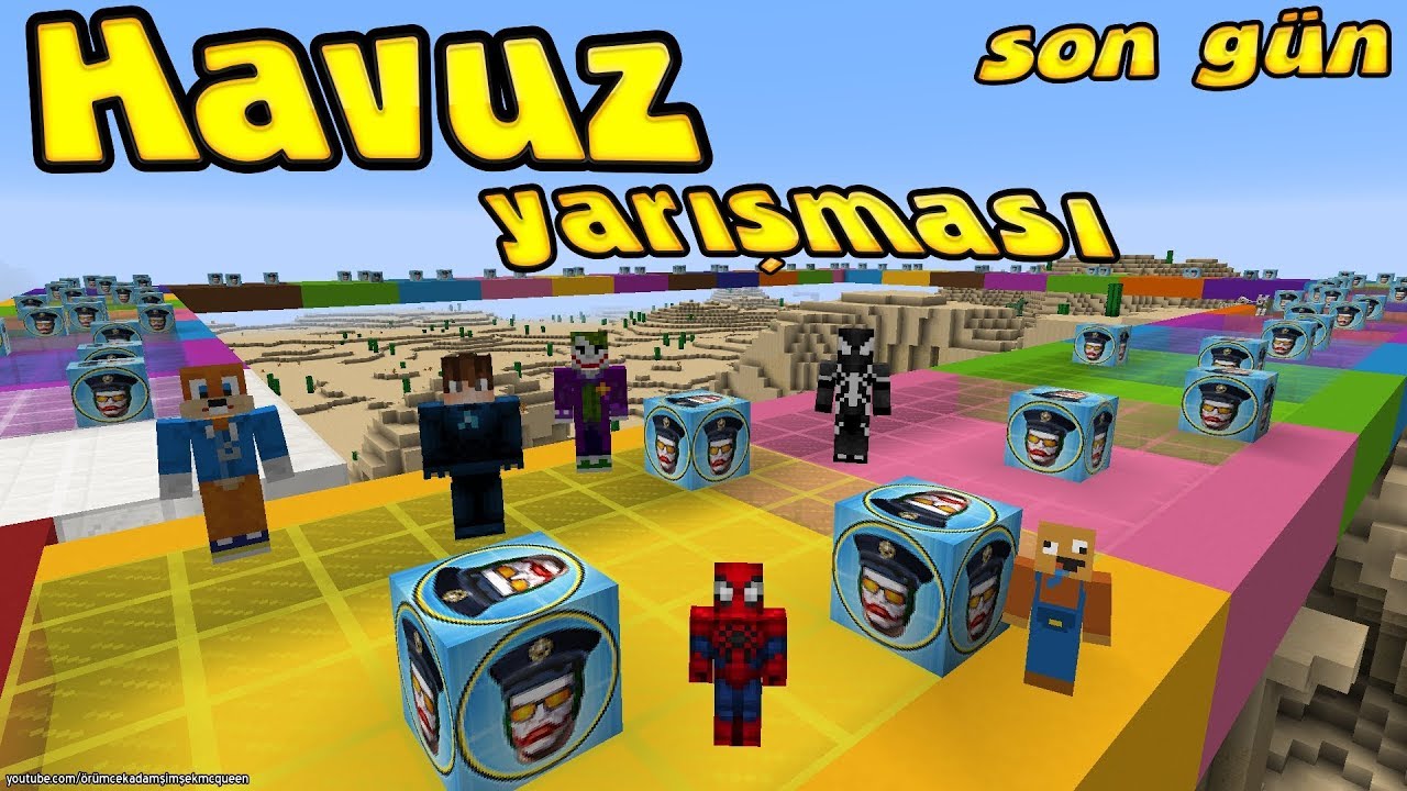 &Ouml;R&Uuml;MCEK BEBEK MİNECRAFT HAVUZ YARIŞMASINDA SON G&Uuml;N