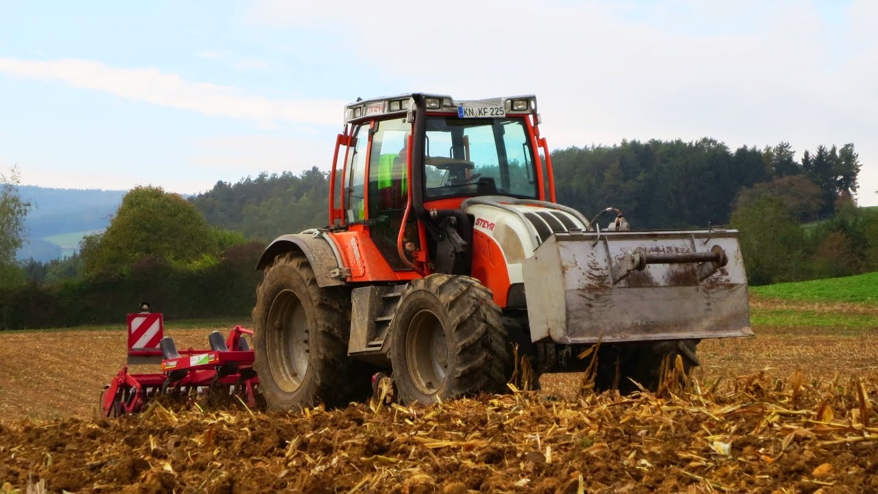 [SOUND] Grubbern mit Steyr 6195 CVT Trac & Horsch Terrano 3 FX