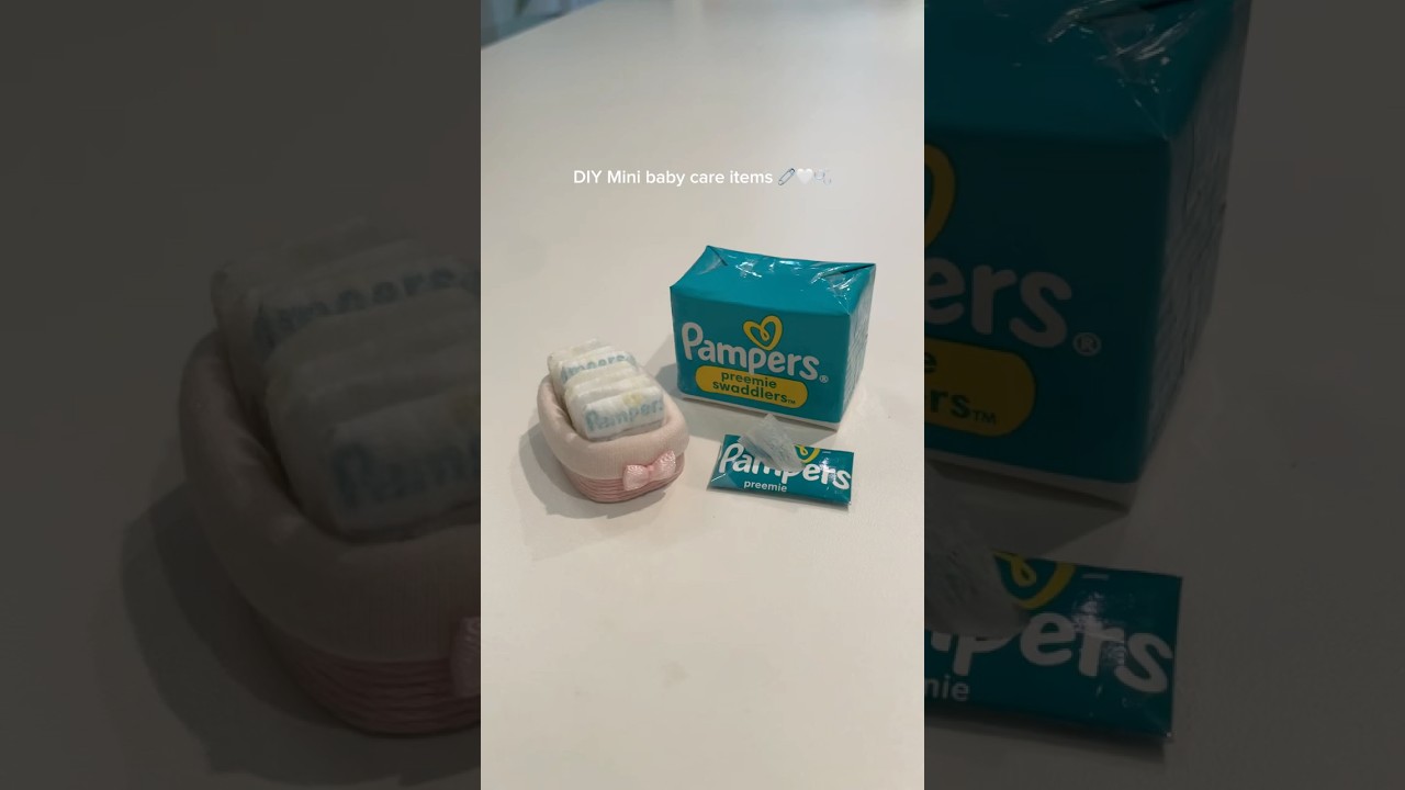 DIY miniature baby care items (only for decoration) 🤍🧴 #diy #tutorial #mini #ternurines #fy #cute