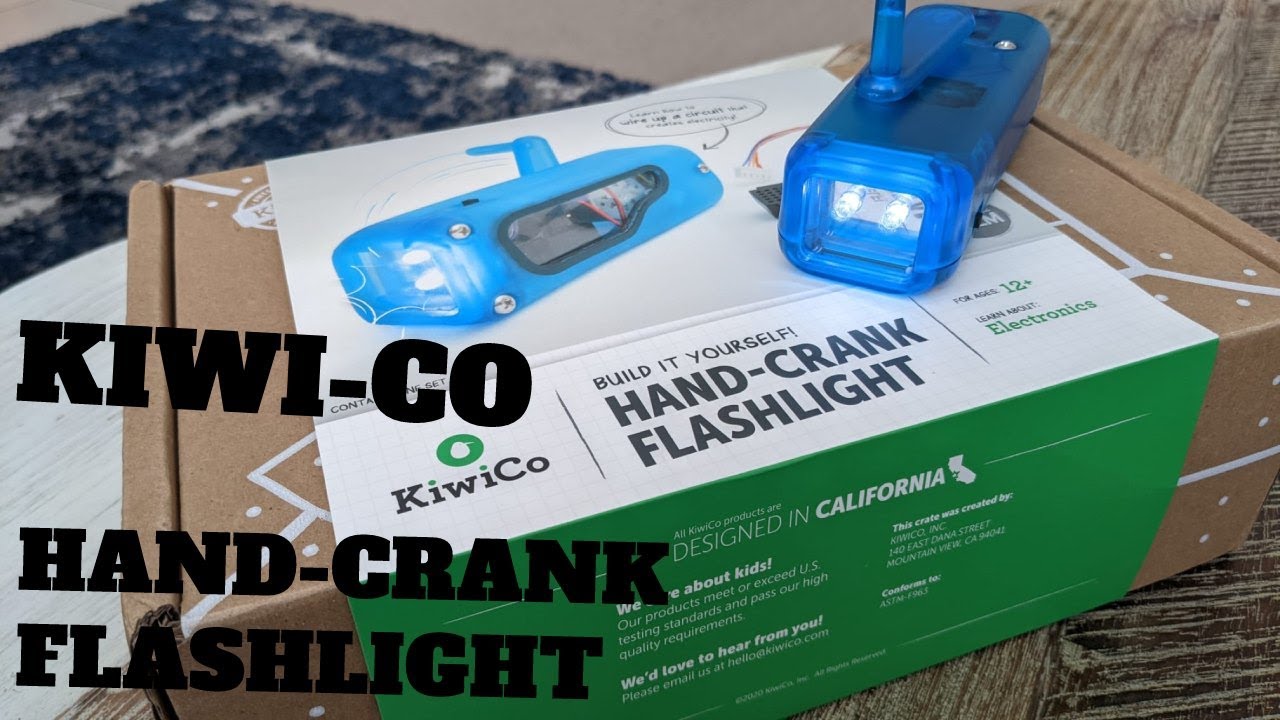 KiwiCo Hand Crank Flashlight