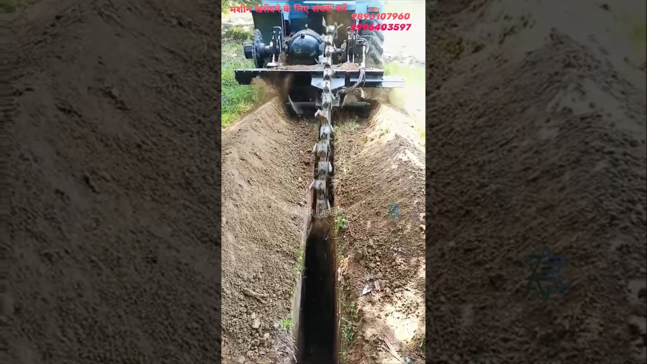 Sliding Trencher Machine l Tractor Mounted Trencher Machine #shorts #youtubeshorts #jsgpundri