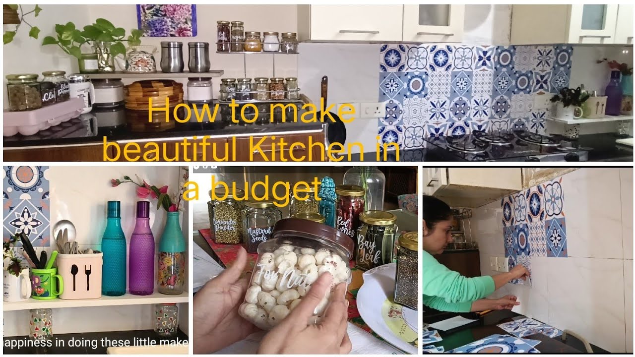 Small kitchen Transformation ideas to create more space in your kitchen|kitchen Tiles|wall paper Diy