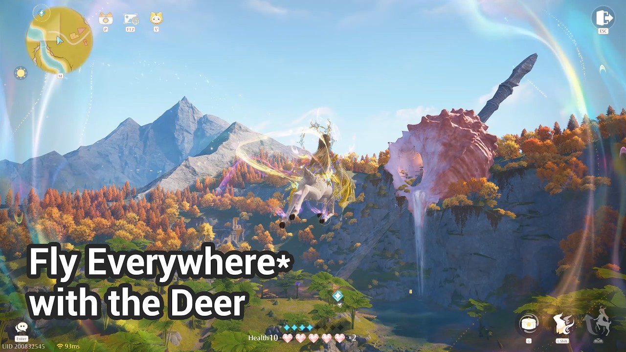 Infinity Nikki 2.2 Glitch: Fly Everywhere* with the Deer (requires co-op)