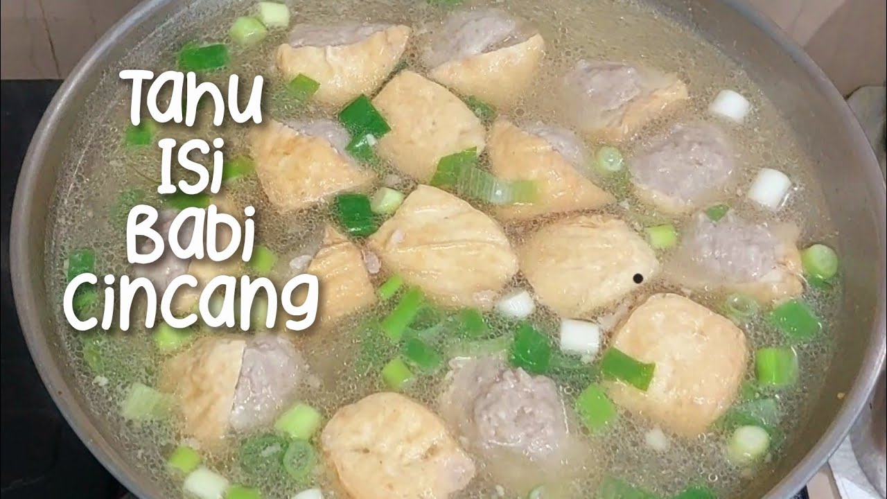 Tahu Isi Babi Cincang ~ Enak dan Mudah | Stuffed Tofu With Ground Pork ~ Nael Onion