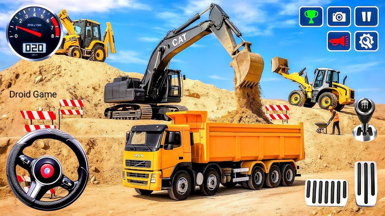 Real City Construction Simulator 3D - City Road Builder Excavator Trucks - Android Gameplay