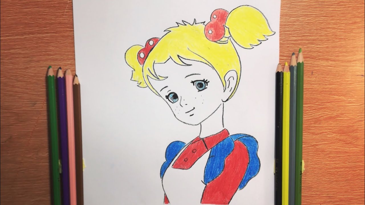 رسم انمي | رسم ساندي بل | تعلم رسم ساندي بل | رسم كرتون | draw sandybell