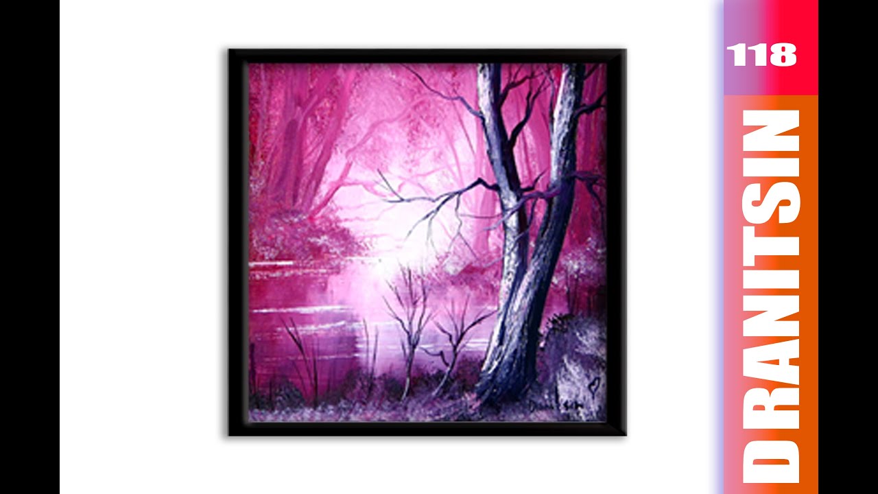 Transform Your Canvas: Step-by-Step Relaxing Acrylic Techniques | Oval Brush - 'Magenta Glow'