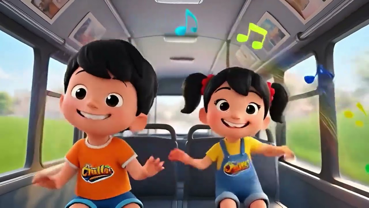 Dancing wheels on the Bus | Chulla Chulli hindi Rhymes For Kids 🚌Wheels on the BUS Songs!