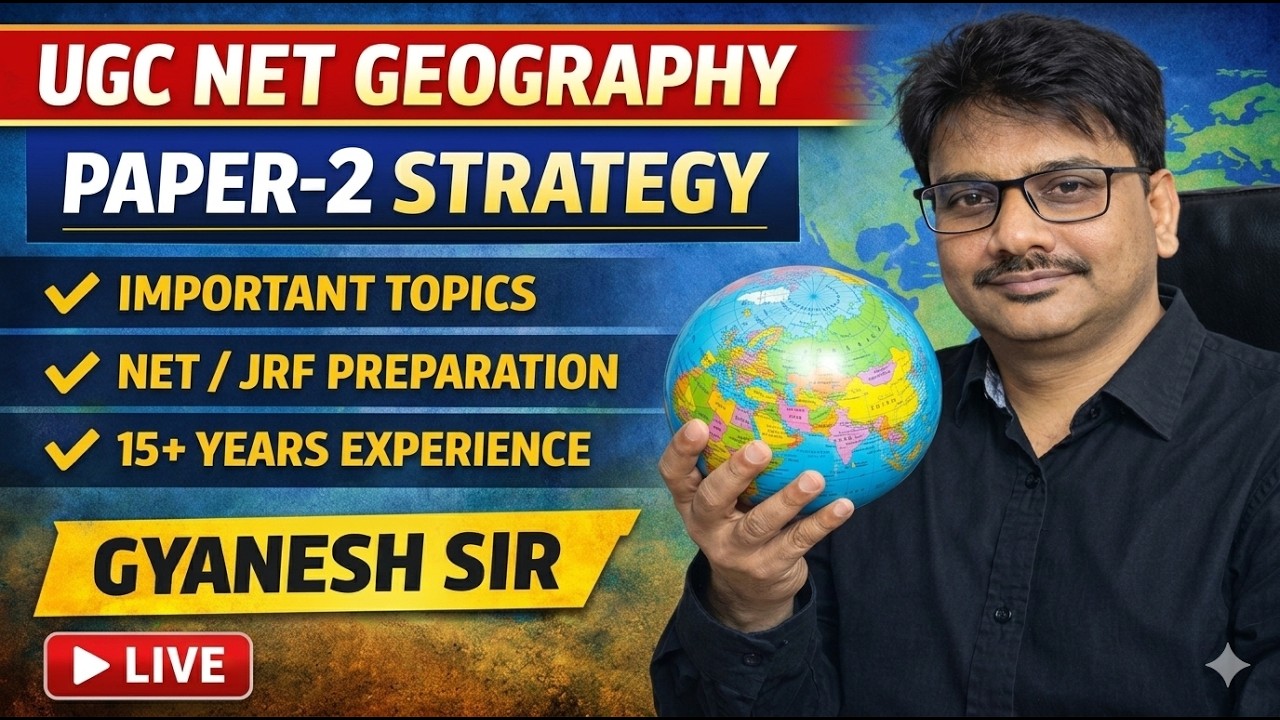 UGC NET JRF  Paper-2 Geography