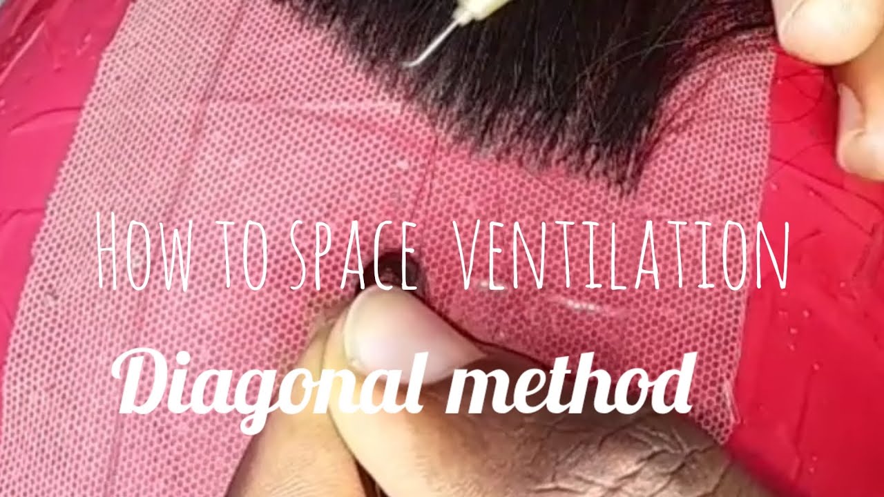 How To SPACE While VENTILATING A Lace Closure wig/DIAGONAL METHOD/Double Split Knotting