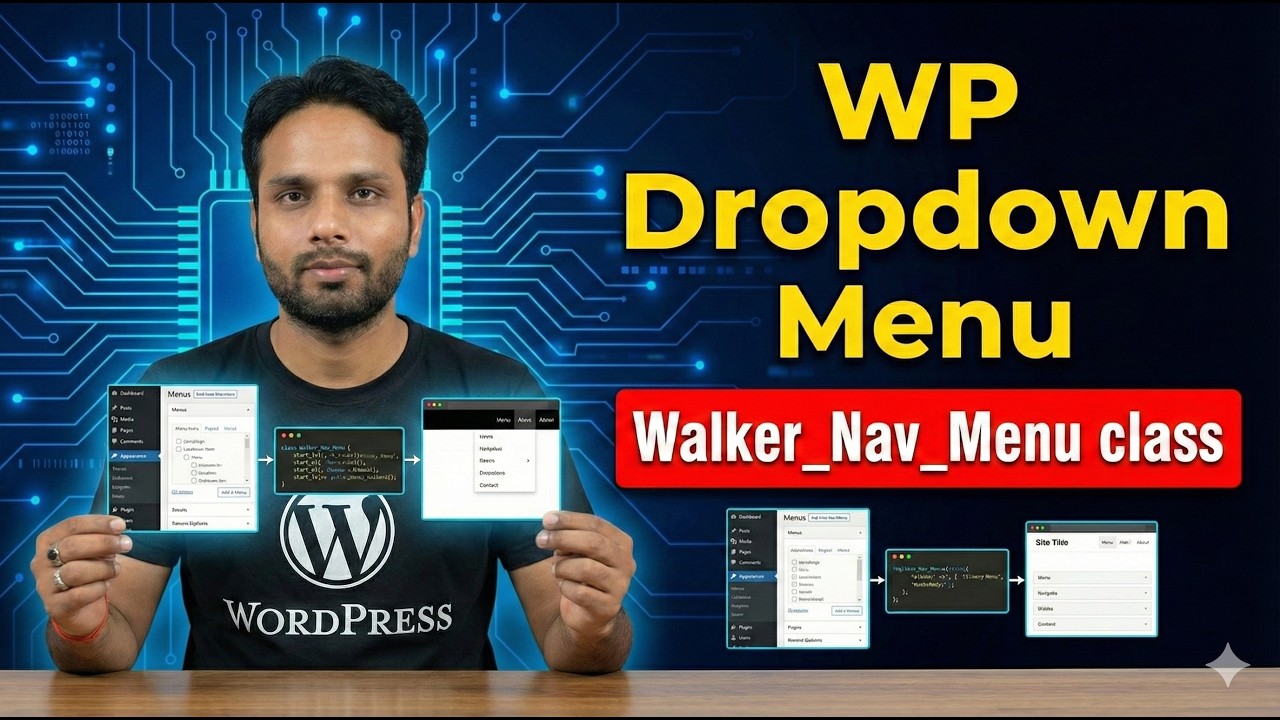 Advanced Multilevel Dropdown Navigation Menu in WordPress Custom Theme using Walker Class #wordpress