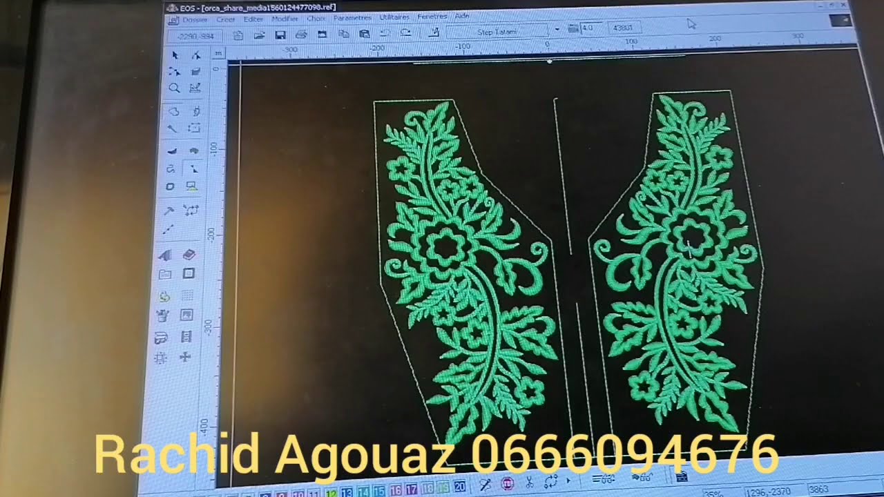 دورة تكوينية عن برنامج تصميم رشمات التطريز بالكمبيوتر (logiciels eos) 2 تتمة الفيديو