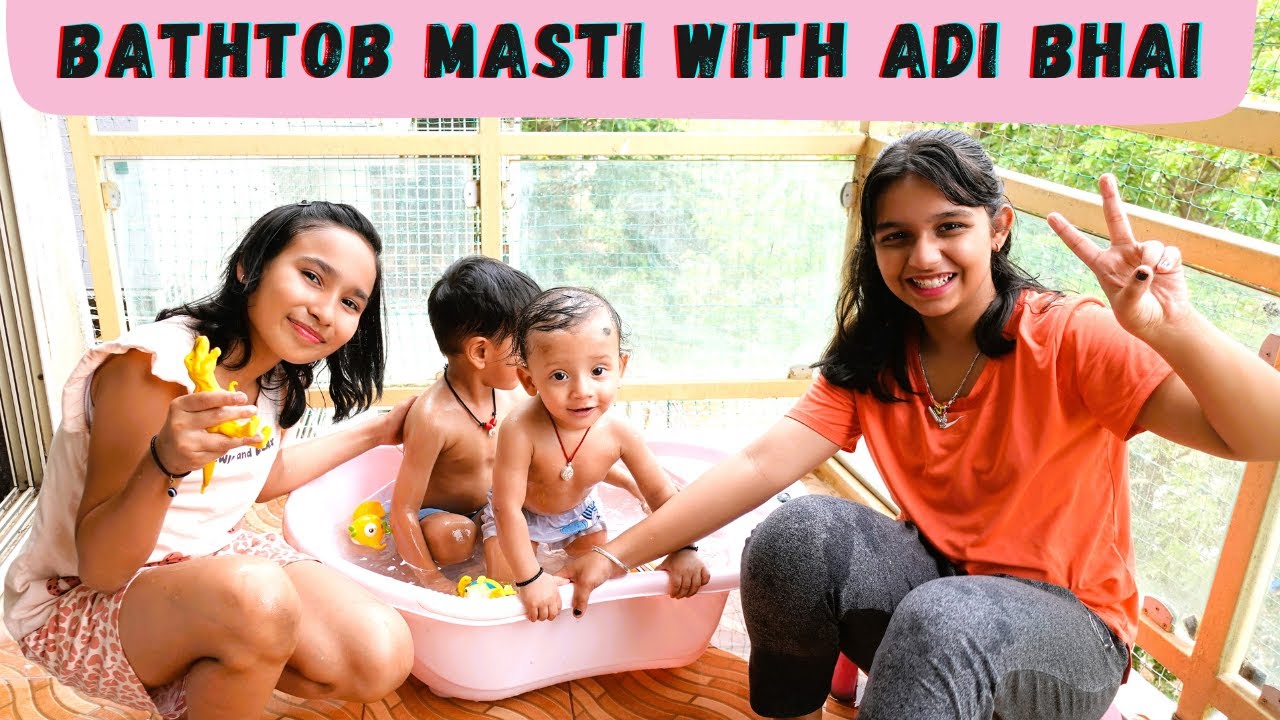Bathtub 🛀 Masti With Adi Bhai|#learnwithpriyanshi #learnwithpari #aadyansh