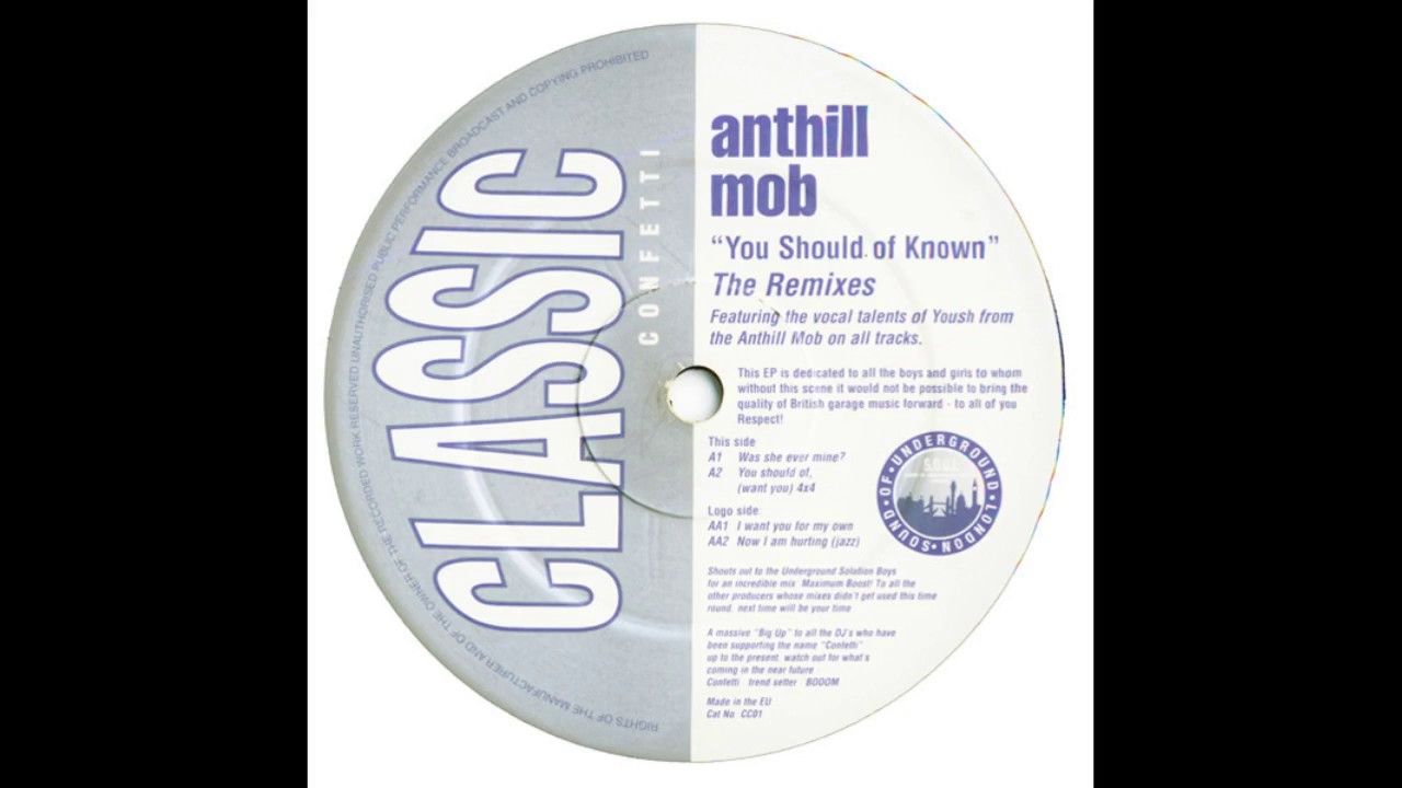 Anthill Mob - You Should Of Known (You Should Of, (Want You) 4x4)