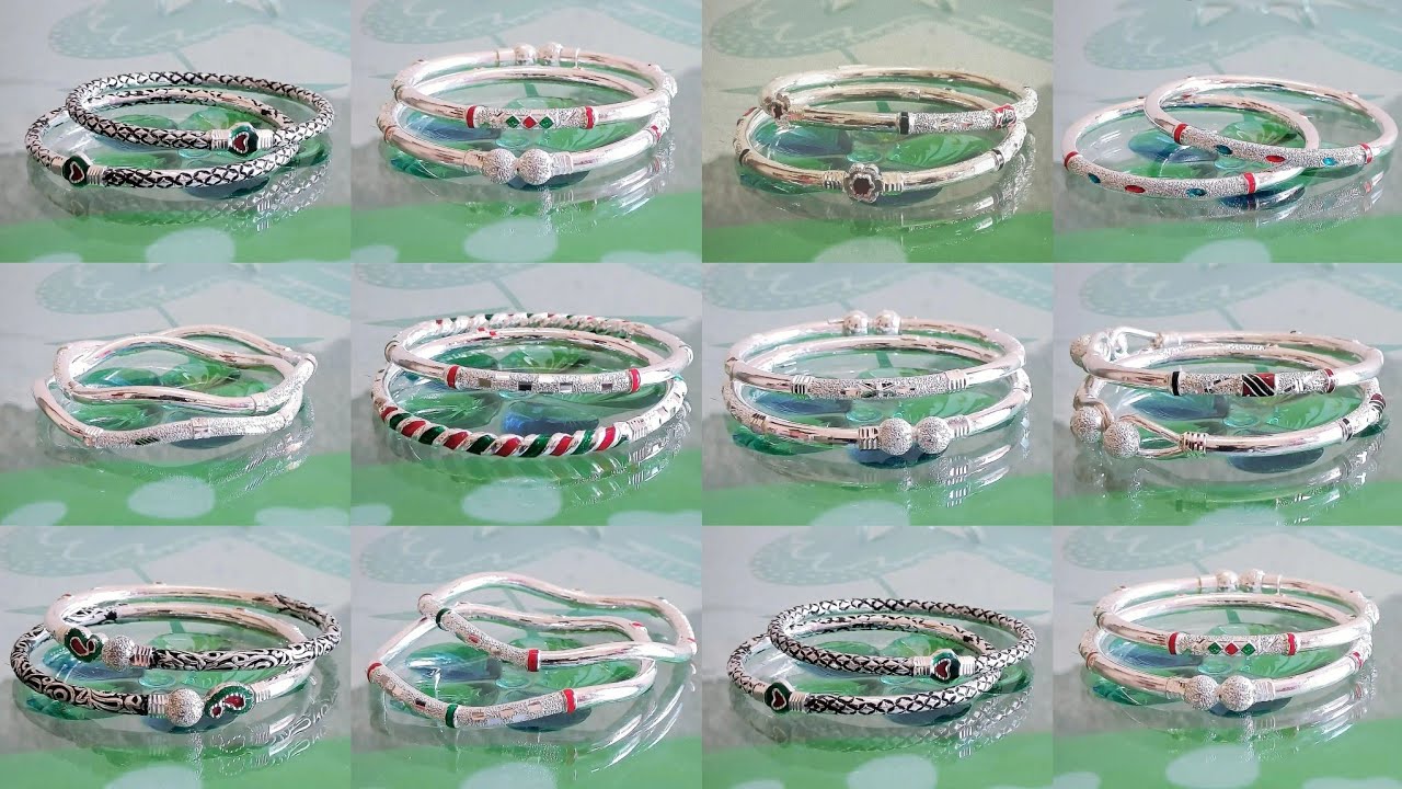 Simple Silver bangles designs  with price 2022