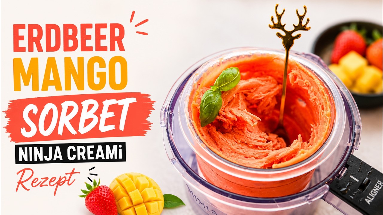 Erdbeer Mango Sorbet Ninja Creami Rezept 🍓🥭🍧