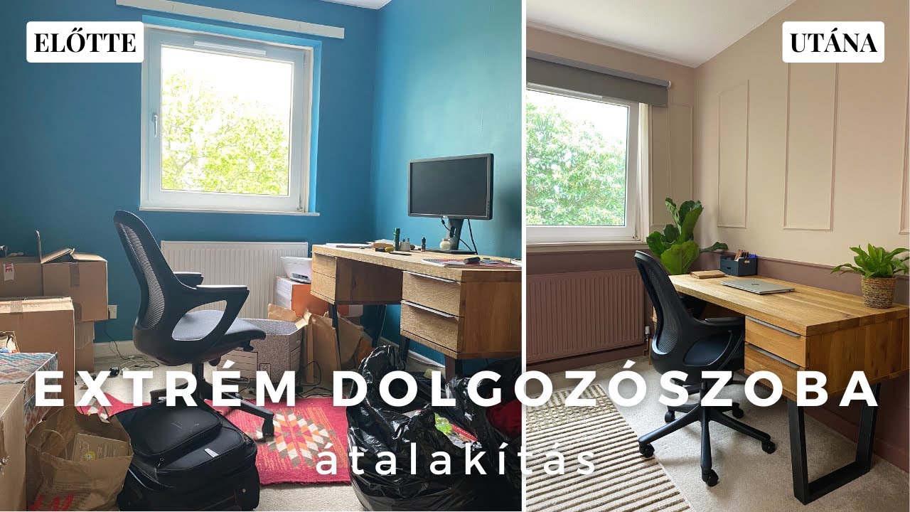 Extrém Dolgozószoba Átalakítás: Káoszból Gyönyörű Szoba | Tedd élhetővé!