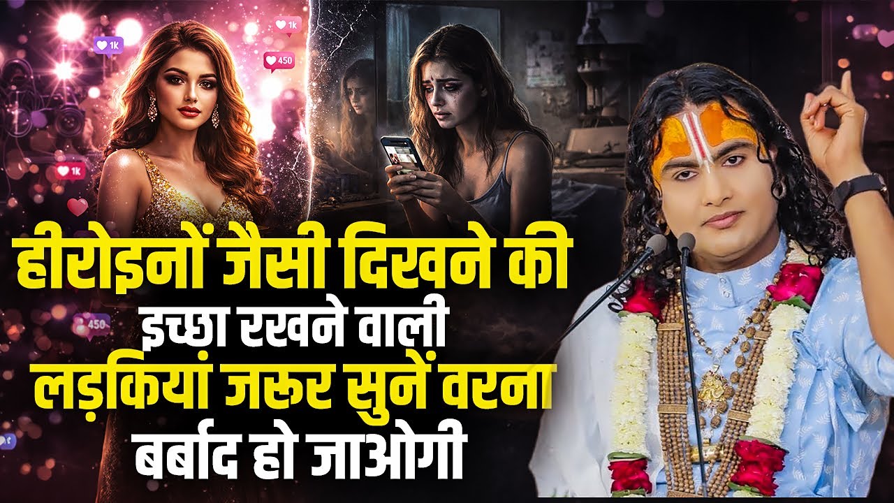 हीरोइनों जैसी दिखने की इच्छा रखने वाली लड़कियां जरूर सुनें वरना बर्बाद हो जाओगी | अनिरुद्धाचार्य जी