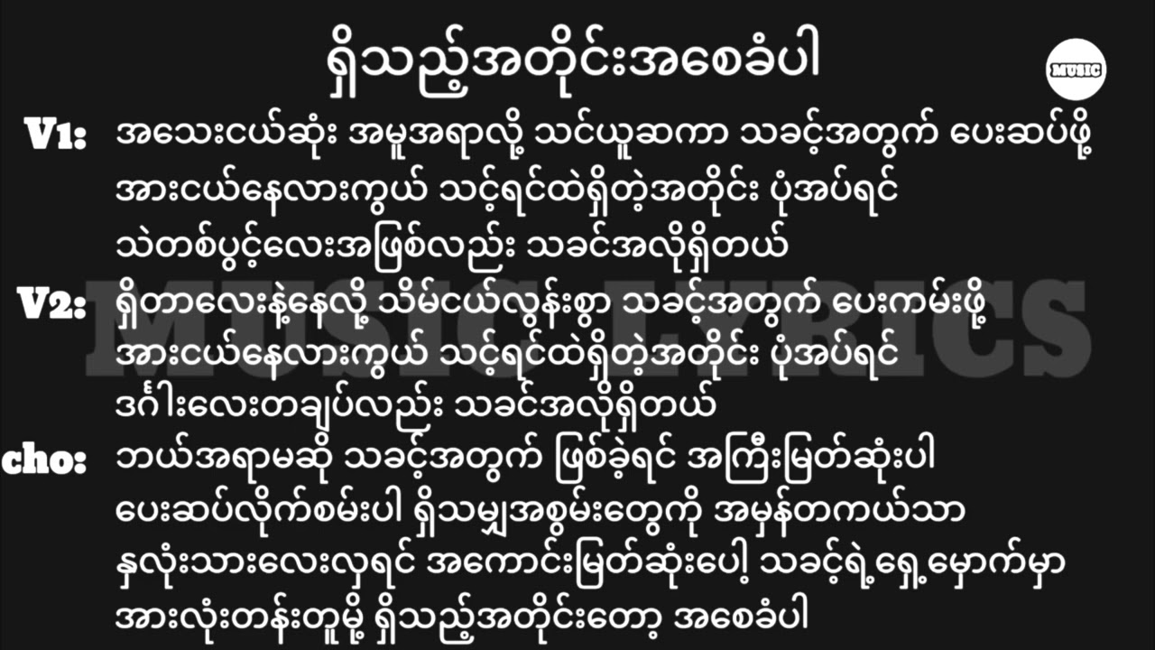 ရှိသည့်အတိုင်းအစေခံပါ || Lyrics || Myanmar Gospel Song 2025