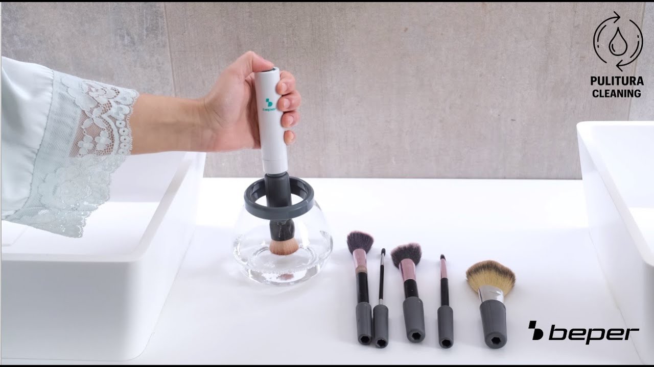 Pulisci pennelli make-up automaticamente, lava e asciuga , per mantenere la pelle più pulita e sana