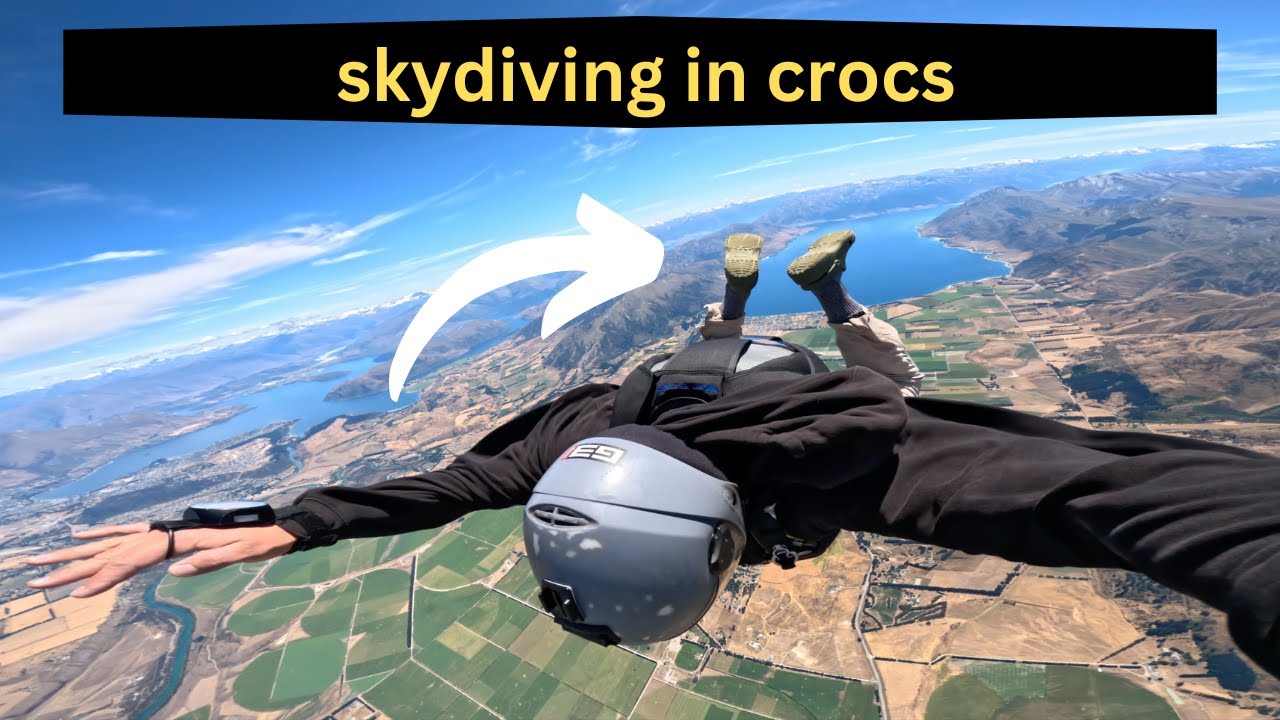 Crocs // sport mode activated // Skydiving in Crocs