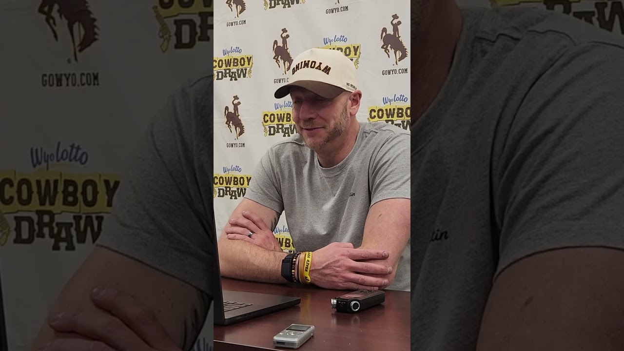 ( LARAMIE WY USA  ) January 5, 2026  SUNDANCE WICKS, WYOMING COWBOYS BASKETBALL PRESSER before UNLV