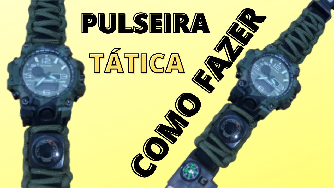 💀⚡️🧵PULSEIRA TÁTICA DE PARACORD550 NO RELÓGIO🧵⚡️💀