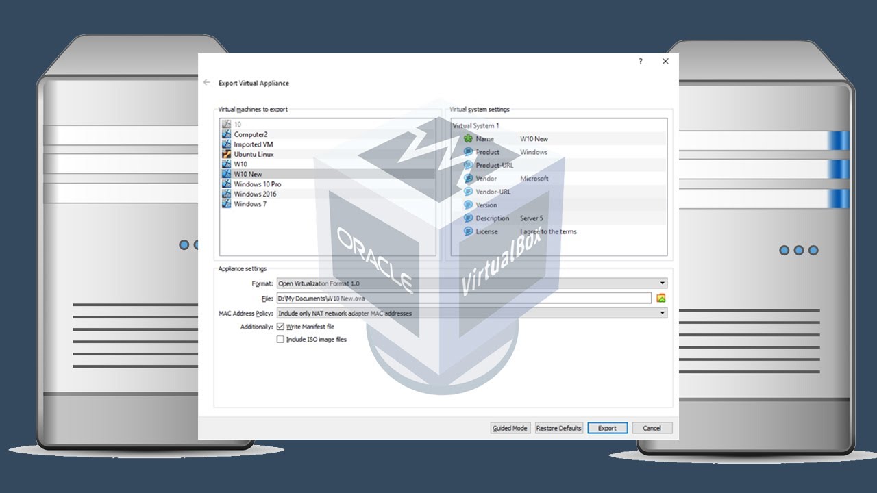 How to Import and Export a VirtualBox Virtual Machine