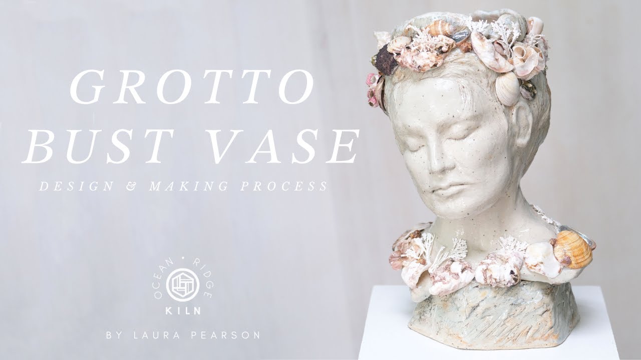 Making a ceramic seashore inspired flower vase, pottery tutorial and design inspiration.