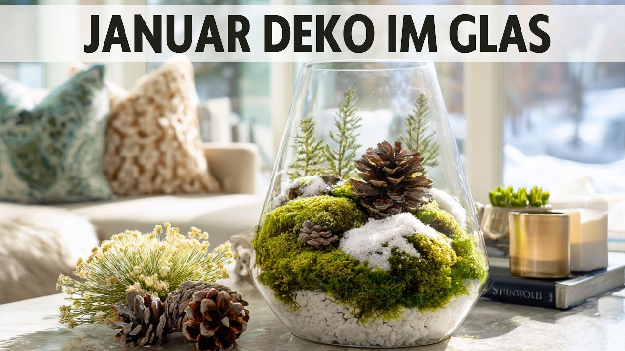 Januar Deko im Glas❄️✨Zauberhafte Mini-Winterlandschaften für dein Couchtisch oder Sideboard