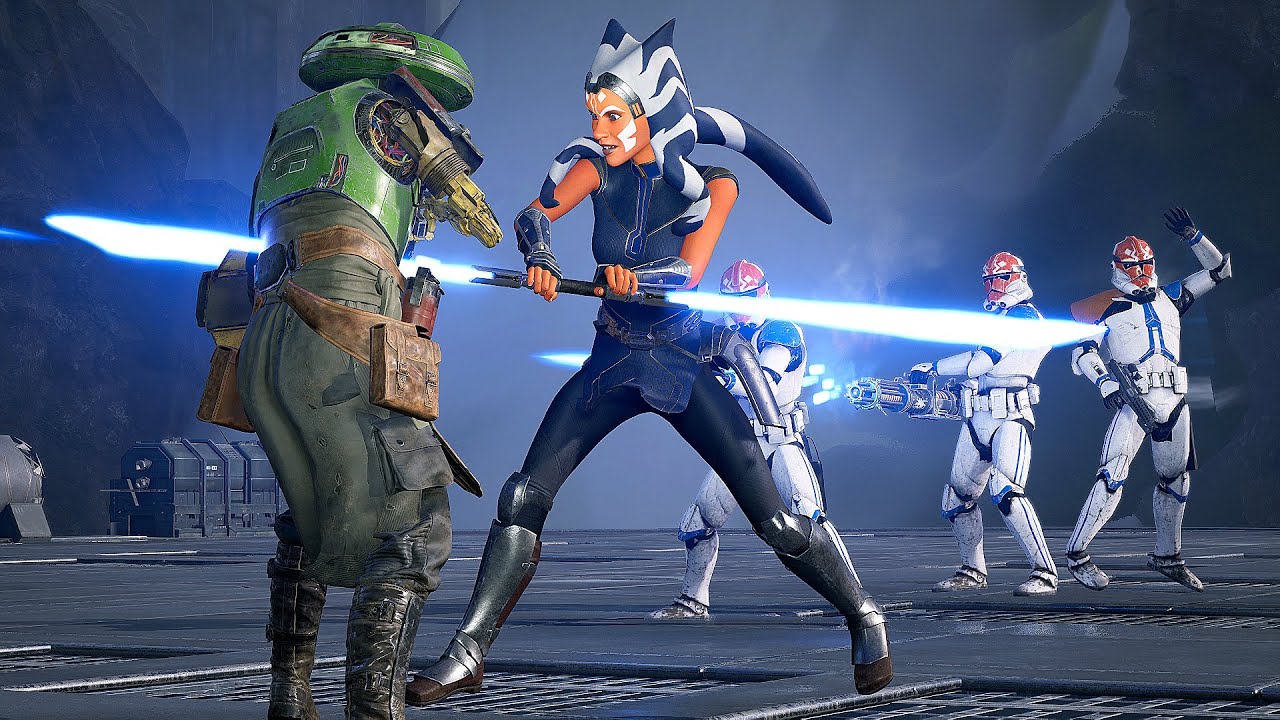 Ahsoka & 332nd Company Clones vs Bounty Hunters - STAR WARS JEDI FALLEN ORDER NPC Wars