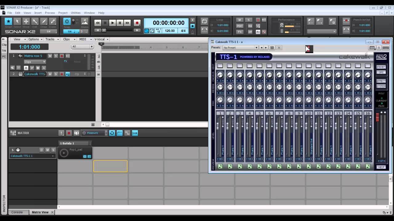 Tutoriais Sonar X1 & 2 Parte 21 -Matrix Criação de Musica sem Instrumentos