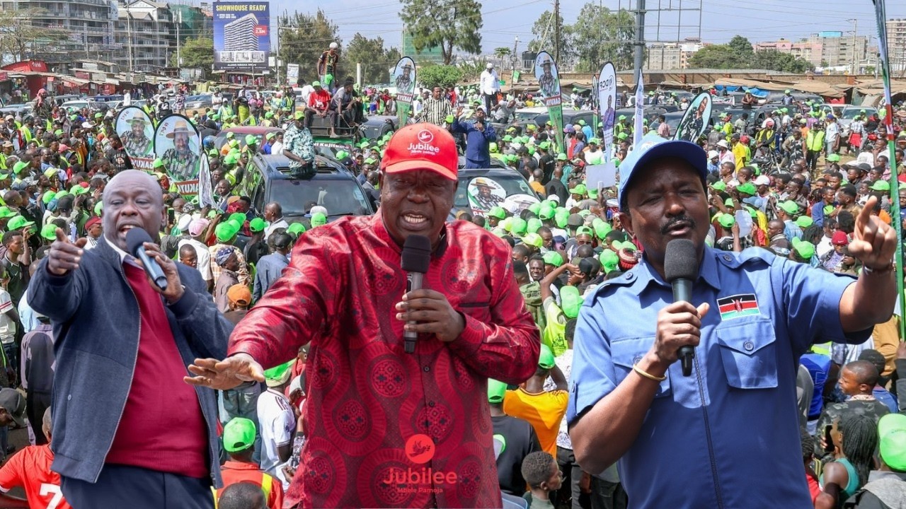 LIVE: Gachagua, Kalonzo, Matiang'i finally land in Nyamira