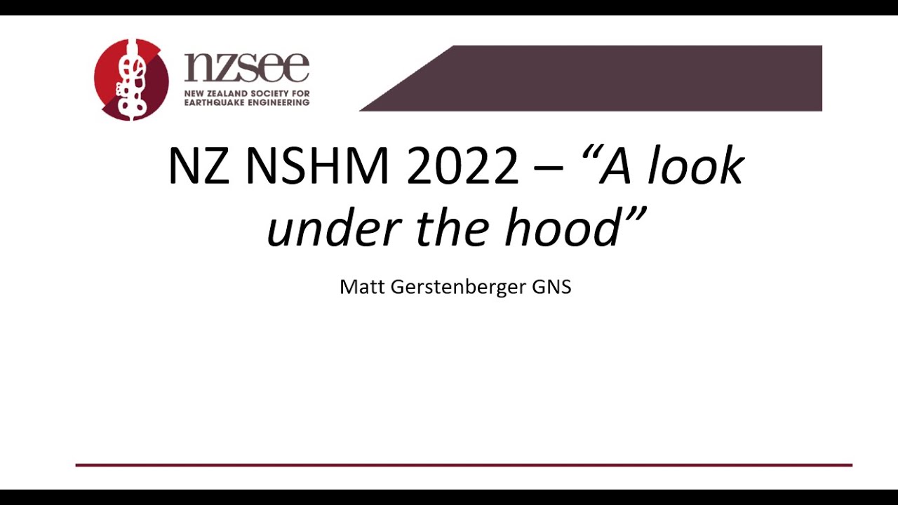 NZ NSHM 2022 – A Look Under the Hood