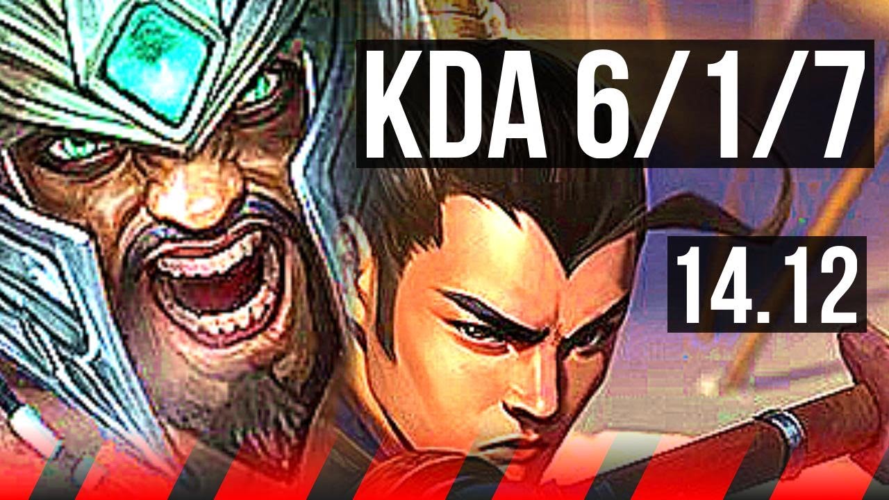 TRYNDAMERE vs XIN ZHAO (TOP) | 6/1/7, 6 solo kills, 900+ games, Dominating | VN Grandmaster | 14.12