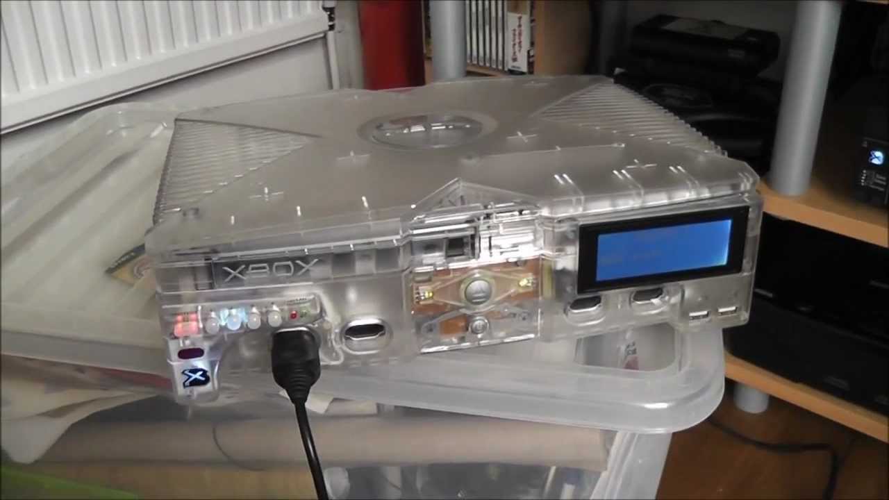 Modded Xbox With Xecuter 3 Control Panel - Ebay Score! - X3CE Mod chip + Screen